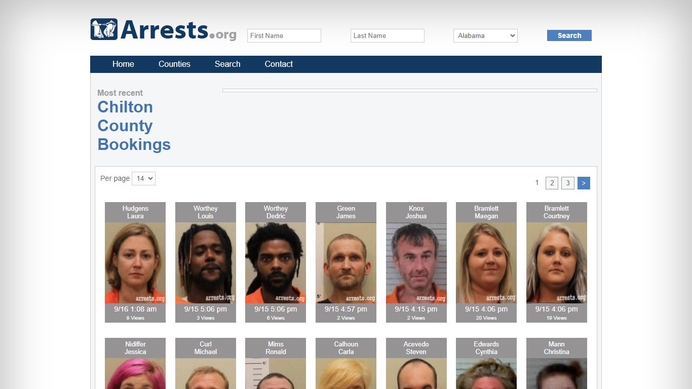 Chilton County Arrests and Inmate Search